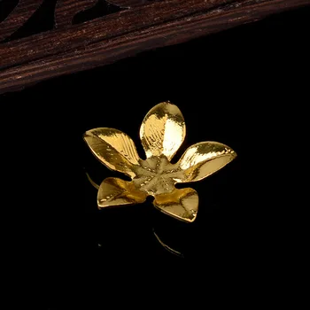 50pcs 22mm Culoare Aur Materialul Aliaj de Zinc Email 3D Farmec Floare pentru Par DIY Manual de Luare de Bijuterii en-Gros