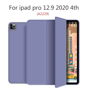 Pentru iPad Pro de 12.9 inch 2020 caz Cu Suport Creion Smart cover Tri-fold Moale din Spate Pentru iPad Pro12.9 4-a Generație a modelului A2229