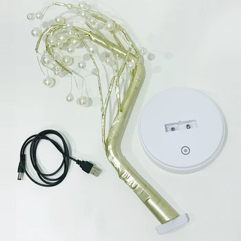 USB Touch Control Comutator 36LED 108LED Perla de Foc Copac de Lumină Sârmă de Cupru Lampă de Masă Pentru Casă de Vacanță de Crăciun Veioza