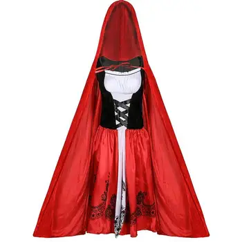 Little Red Riding Hood Costum Adult Cosplay Dress Regina scufița roșie partidul Roșu Serviciu de Petrecere Cosplay Costum Nightcl U9B7