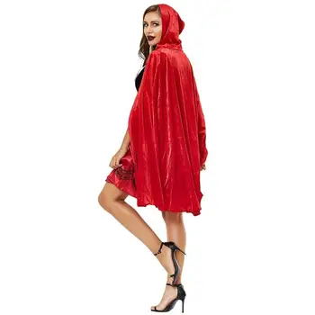 Little Red Riding Hood Costum Adult Cosplay Dress Regina scufița roșie partidul Roșu Serviciu de Petrecere Cosplay Costum Nightcl U9B7