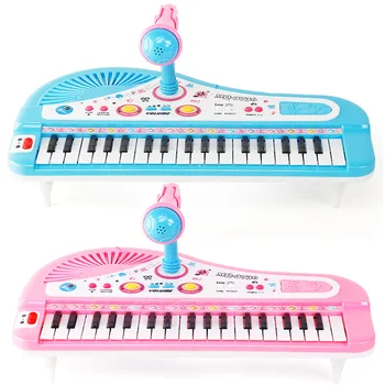 Moda Pentru Copii Pian Cu 37 De Taste Mini Orga Electronica Muzicala Predare Pian Tastatura Cu Microfon Jucarii Educative Pentru Copii