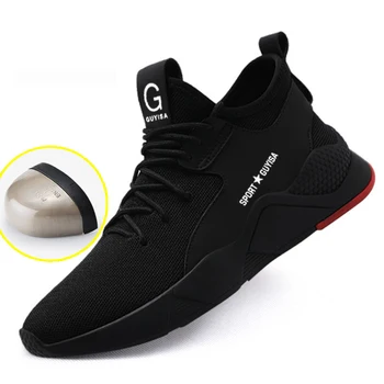 Bărbați Steel Toe Securitatea muncii Pantofi Casual Respirabil în aer liber Adidași Puncție Dovada Cizme Confortabile Industriale Pantofi Pentru Bărbați