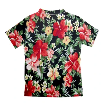 CJLM de Imprimare 3D de Brand Vara Fierbinte Vinde Bărbați Plaja Cămașă de Moda cu Maneci Scurte flori Vrac Tricouri Casual Plus DIMENSIUNE 5XL Hawaiian