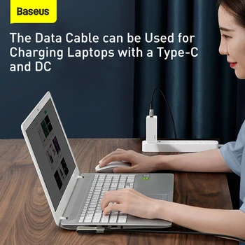 Baseus PD 100w C USB de Tip C DC Cablu QC 4.0 Rapid de Încărcare Pentru iPad Xiaomi Macbook Laptop Lenovo Incarcator DC Cablu Cablu USB-C