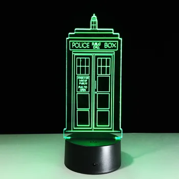 Copiii Lampa de Noapte Poliția Britanică Cutii 3D Veioza TARDIS Decor Dormitor Lampa cabină Telefonică de la dulapul Led Lumina de Noapte Medic Care