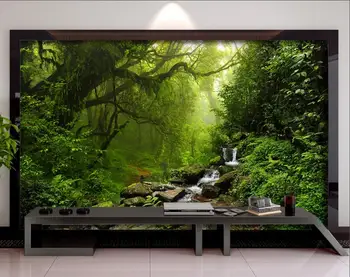 Beibehang tapet Personalizat pădure verde copac mare TELEVIZOR 3D de fundal peisaj de apă decor fundal tapet 3d