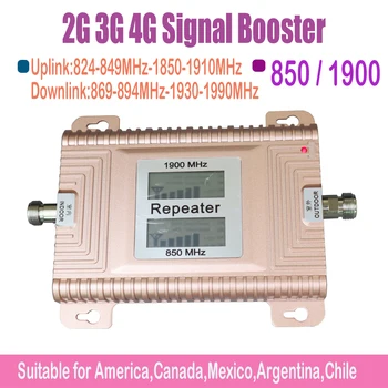 ZQTMAX 850 1900 telefon mobil semnal de rapel 850Mhz 1900Mhz repetor GSM 2G 3G 4G repetidor de sinal celular pentru smart home set