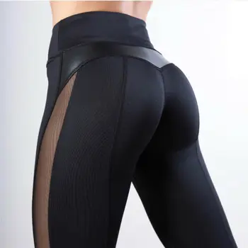 Femeile 2019 Sexy Solid Mozaic De Yoga De Fitness Jambiere De Funcționare Sport Întinde Sport De Înaltă Talie Pantaloni Lungi Pantaloni