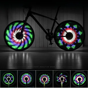 LEADBIKE Impermeabil Biciclete Vorbit Lumina Bicicleta Hot wheels Lumina 64 Led-uri de 30 de Modele de Dublu Partea de Afișare Ciclism Lumina Accesorios