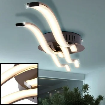 Lampă de tavan cu LED Lumini Patru Ramuri Ondulat Bucătărie Bifurcație în Formă de Lampă de Tavan Minimalist Living, Dormitor Decor Lampi