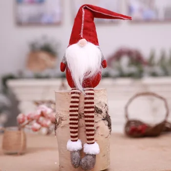 2020 Santa Stând Păpuși de Crăciun cu picioare Lungi Elf Decor pentru Acasă de Crăciun Elf Pe Raft