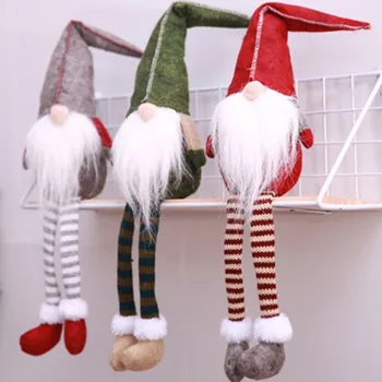 2020 Santa Stând Păpuși de Crăciun cu picioare Lungi Elf Decor pentru Acasă de Crăciun Elf Pe Raft