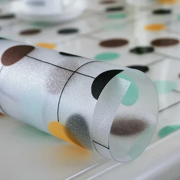 QQPQGG 2019 Nou Moale Masă de Sticlă de Culoare Capac Pvc Transparent Cristal Placa de Plastic de Masă Pânză Impermeabilă pentru Acasă Fețe de masă