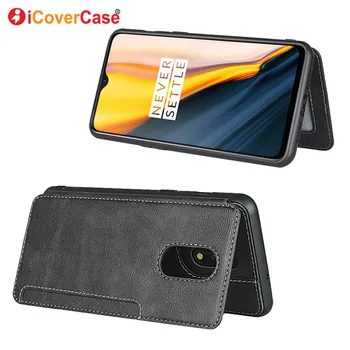 Spate slot pentru card de caz Pentru OnePlus 7 Pro Cazuri se Acoperă Cu Șnur Mobile Accesorii din Piele de Caz caz Stand Pentru 1+7pro Oneplus7Pro