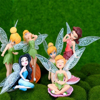 6Pcs Miniatură Magic Zână Floare Figurina Păpuși Grădină Frumoasă Decor Jucărie de Copt tort de decorare