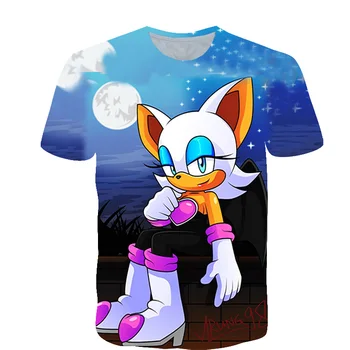 Copii Haine Sonic tricou 4 5 6 7 8 9 10 11 12 13 14 Ani Sonic Ariciul tricou Pentru Băieți Copii Haine Fata Topuri Tee