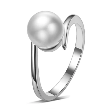 New sosire de moda de înaltă calitate Shell pearl argint 925 doamnelor'wedding inele bijuterii cadouri pentru femei en-gros 12772