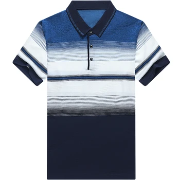 2020 Brand Casual De Vara Cu Dungi Maneca Scurta Tricou Polo Barbati Poloshirt Jersey Lux Polos Mens Tee Shirt Dress Moda 5