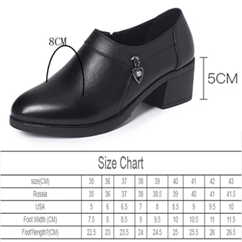 AIYUQI Doamnelor Pantofi de Primăvară 2020 Nou de Mari Dimensiuni 41 42 43 Mijlocul Tocuri Femei Pantofi de Moda Autentic Lenather Pantofi Femei
