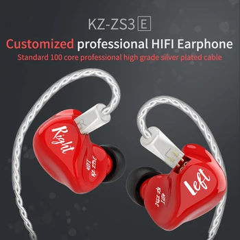 KZ ZS3E/ZS3 Căști Dinamice HIFI Stereo setul cu Cască În Ureche Monitor Rosu Sport Căști Auriculare 11.11 Versiune Limitată Căști