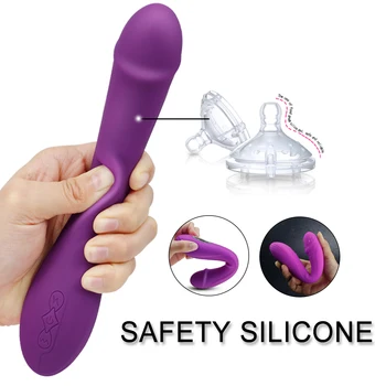 Penis artificial Vibratoare Masturbari Jucarii Sexuale pentru Femei cu cap de penis Artificial Masaj punctul G Vagin Stimulator Jucării pentru Adulți de încărcare Magnetic