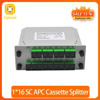 1*16 SC/APC Fibra Optica Splitter 1x16 Splitter-ul Optic PLC Caseta Cutie Introducerea Cardului de Tip Optic FTTH SC APC Splitter