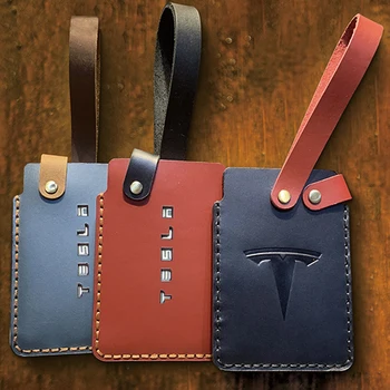 Auto Styling-Din Piele-Cheie Sac Capac Protector Manual Bag Cardul Titularului De Caz Pentru Tesla Model 3 Accesorii