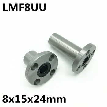 2 buc LMF8UU LMF8 flansa rulment Utilizat pentru 8mm ghidaj liniar transport Gratuit 8x15x24 mm