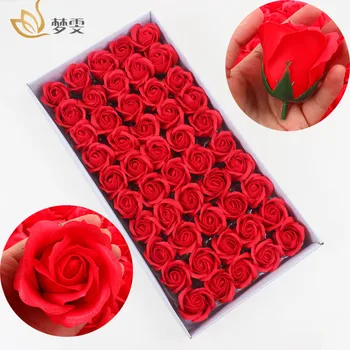 100buc/2Box Săpun Flori Pentru Decor Cadou Pentru Aniversare/zi de Naștere/Nunta/Ziua Îndrăgostiților Săpun de Baie de Flori de Trandafir