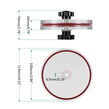 Disc de vinil Curat Clemă Lable Protector Protector Acrilic rezistent la apa Curată Instrument 24BB
