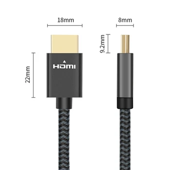De înaltă viteză, placat cu aur, cablu HDMI 2.0 4 K 1080 P 60HZ mascul la mascul cablu potrivit pentru HDTV LCD PS3 proiector, calculator 1.2 m-3m