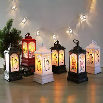 Om de Zăpadă de crăciun Elan Lumini LED-uri de Tren Moș Crăciun Crăciun Fericit Decoratiuni pentru Casa 2020 Xmas Natale, Navidad Noi Anul 2021