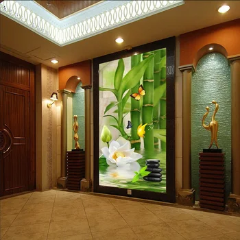 Personalizat Tapet 3D Stil Chinezesc Flori de Bambus, Peisaj Murală Tapet Living Intrarea în Hotel 3D Fundal Pictura pe Perete