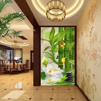 Personalizat Tapet 3D Stil Chinezesc Flori de Bambus, Peisaj Murală Tapet Living Intrarea în Hotel 3D Fundal Pictura pe Perete