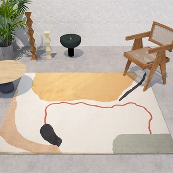 Stil Modern model abstract țesătură de lână arta geometrică zona covor , INS populare decor masă de cafea podea mat