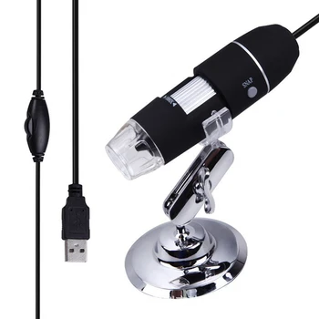 1080P 8 LED Microscop Camera 1000X/1600X Digital USB Magnifier Amplificator Electronic de Laborator Cercetare Bijuterii Componente PUO8