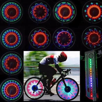 Noul Portabil 16 LED-uri Auto Motociclete Ciclism Biciclete Biciclete Anvelope Supapei Roții Intermitent Vorbit Lumină Biciclete de Lumină, Accesorii