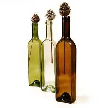 Jumătate de Tăiere de Sticlă de Vin Roșu Ghiveci Multifuncțional blat de Sticla Decorative, Lumanari de Micro-peisaj de Masă Decorative
