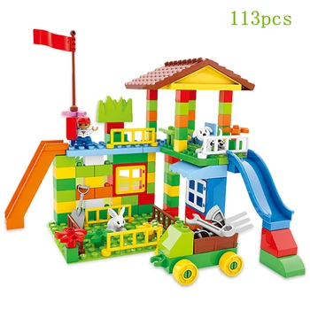 113-238pcs Marmură Rula Blocuri Set ABS Parc de Distracții Labirint Jucării Educative pentru Copii Compatibil Oraș Cărămizi
