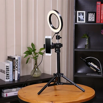 26cm/10inch Estompat LED Selfie Inel de Lumina cu Trepied USB Selfie Inel de Lumină Lampă Mare Fotografie Ringlight cu Stand pentru Mobil 13002