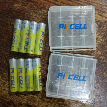 8Pcs PKCELL AAA NIMH Reîncărcabilă Baterie aaa 1.2 v 1000mah Baterii Si 2 buc Suport Baterie de Cazuri Pentru aa sau aaa Batteria