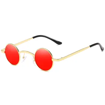 Moda Steampunk Rotund ochelari de Soare Cadru Metalic Femei Bărbați Epocă Ochelari de Soare Ochelari de Nuante Oculos de sol UV400 Gafas