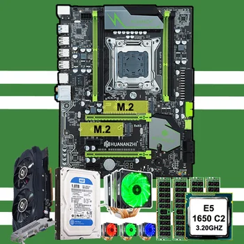 HUANANZHI X79 Super Placa de baza cu CPU Xeon E5 1650 3.2 GHz HI-SPEED Dual M. 2 RAM 16G(4*4G) RECC HDD de 1TB, placa Video GTX750Ti 2G