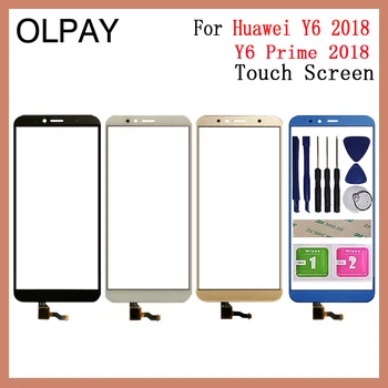 5.7 inch Pentru Huawei Y6 2018 / Y6 Prim-2018 Ecran Tactil Digitizer Panoul Frontal de Sticlă Lentila Senzorului Gratuit Adeziv+Servetele