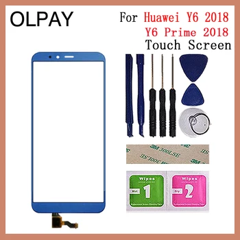 5.7 inch Pentru Huawei Y6 2018 / Y6 Prim-2018 Ecran Tactil Digitizer Panoul Frontal de Sticlă Lentila Senzorului Gratuit Adeziv+Servetele