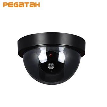 Exterior / Interior, Supraveghere Video Fals Acasă Camera Dome Dummy Camera cu roșu Intermitent LED Lumina CCTV Camere de Securitate