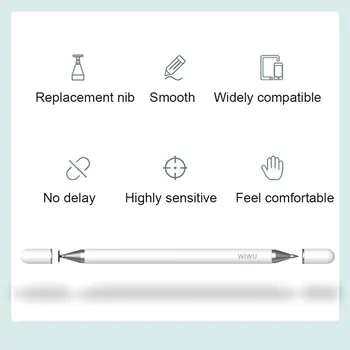 WiWU 2 in 1 Universal Stylus Pen Înaltă Sensibil la Atingere Stilou pentru Tableta iPad Stilou pentru Android Înlocuire Peniță de Stilou pentru Desen