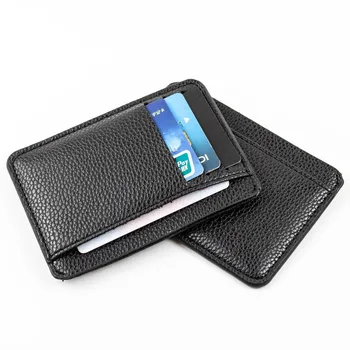 Noua Moda pentru Bărbați Slim Titularul Cardului de Credit, Mini Piele PU Portofel Cu Monede de Buzunar 8 Sloturi pentru Carduri Pungă Mică Pentru Om 11.7x8.3x0.5CM
