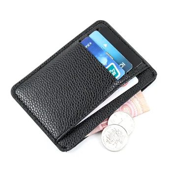 Noua Moda pentru Bărbați Slim Titularul Cardului de Credit, Mini Piele PU Portofel Cu Monede de Buzunar 8 Sloturi pentru Carduri Pungă Mică Pentru Om 11.7x8.3x0.5CM